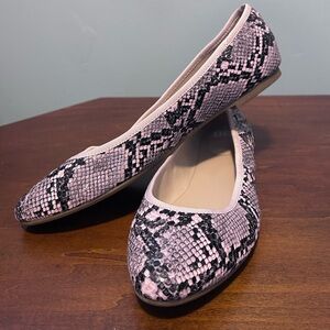 BP Pink Snake Print Flats